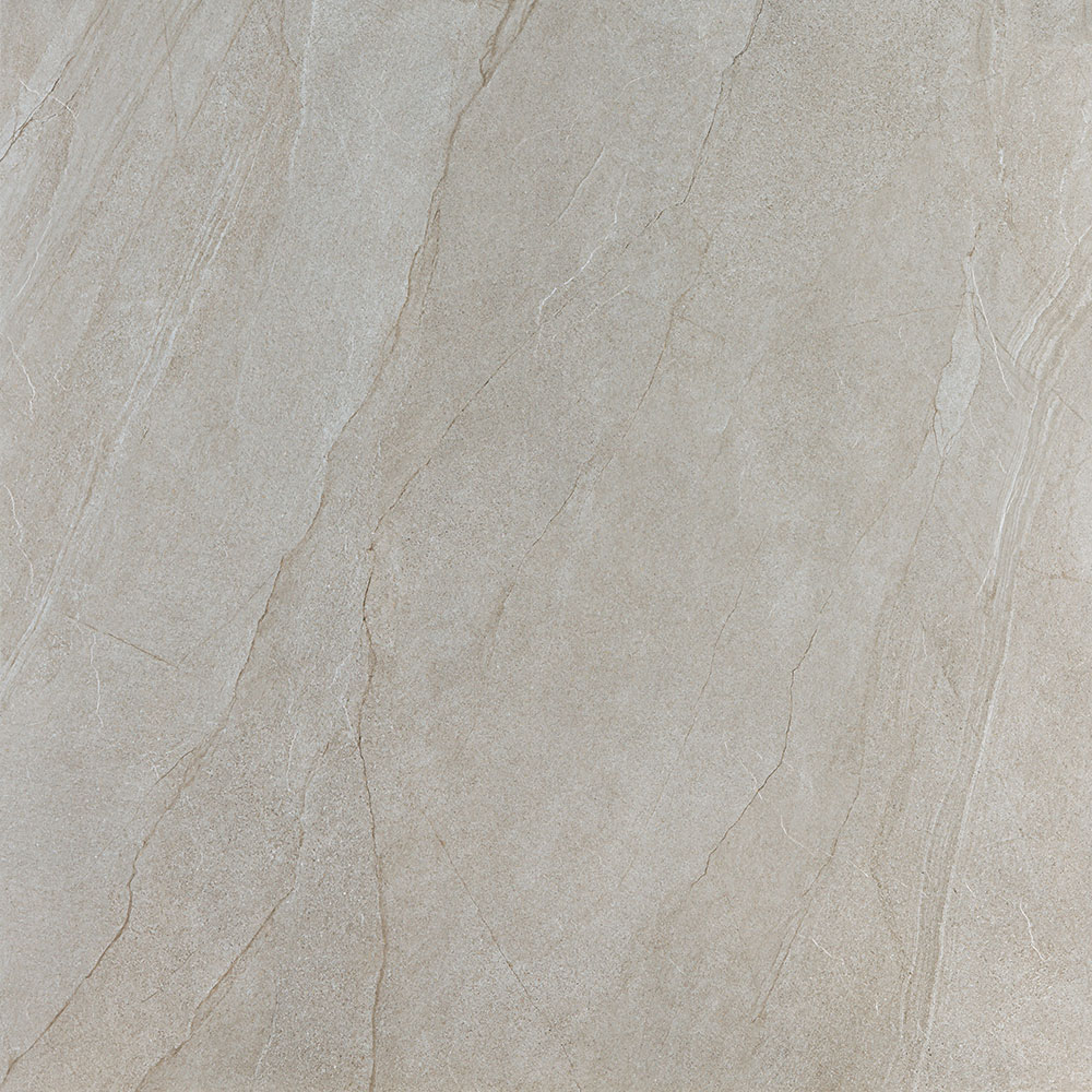 Baldosa cerámica efecto piedra beige con vetas finas y acabado mate