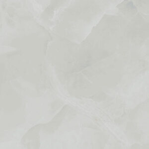 Baldosa porcelánica gris claro con vetas suaves efecto mármol