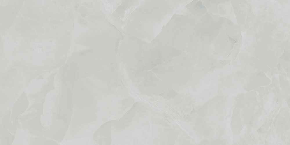 Baldosa porcelánica gris claro con vetas suaves efecto mármol