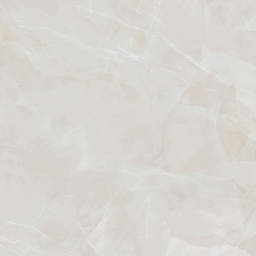 Baldosa cerámica efecto mármol beige claro con vetas blancas suaves