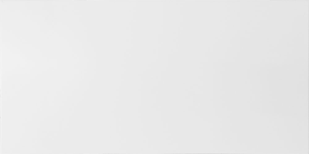 Azulejo cerámico blanco rectangular de superficie lisa y brillo sutil