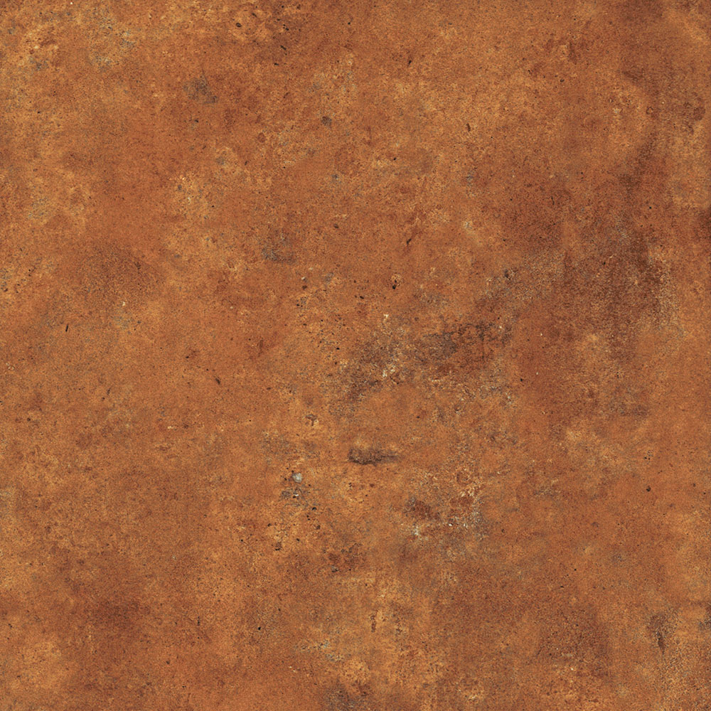 Baldosa cerámica color terracota con acabado envejecido y textura moteada