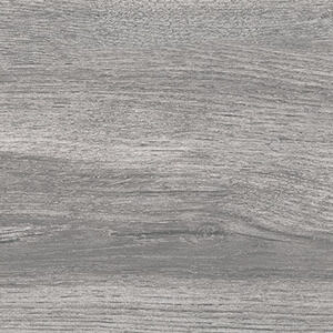 Lama cerámica efecto madera gris con vetas horizontales y textura natural