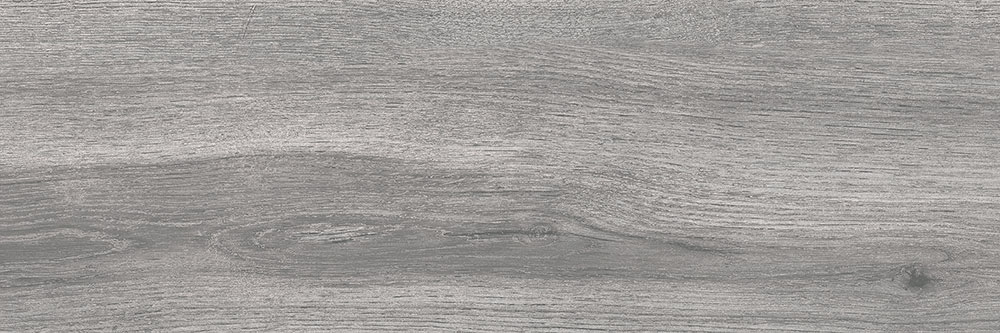 Lama cerámica efecto madera gris con vetas horizontales y textura natural