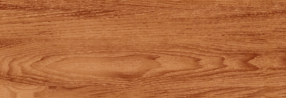 Baldosa efecto madera en tono nogal con vetas horizontales
